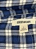 GOODTHREADS 100% Modal Checkered-gingham Blue Long Sleeve Button-Down Shirt Size L - photo 7