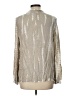Knox Rose 100% Rayon Metallic Silver Long Sleeve Blouse Size L - photo 2