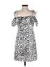 Topshop 100% Polyester Polka Dots White Cocktail Dress Size 6 - photo 2