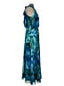 Xscape 100% Polyester Floral Blue Casual Dress Size 10 - photo 4