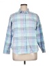 L.L.Bean 100% Cotton Plaid Blue Long Sleeve Button-Down Shirt Size XL (petite) - photo 1