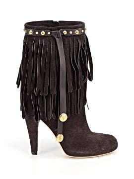 Gucci Brown Hysteria Baboushka Suede Fringe Boots (view 1)