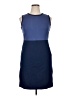 Lands' End Color Block Blue Casual Dress Size 14 - photo 1
