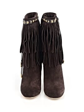 Gucci Brown Hysteria Baboushka Suede Fringe Boots (view 2)