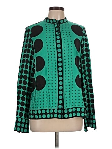 Diane von Furstenberg Long Sleeve Silk Top (view 1)