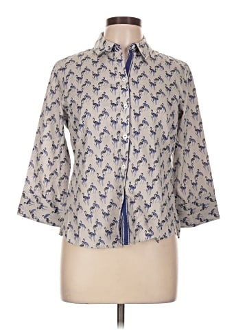 Foxcroft 3/4 Sleeve Button-Down Shirt (view 1)