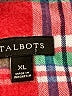 Talbots Plaid Red 3/4 Sleeve Blouse Size XL - photo 7