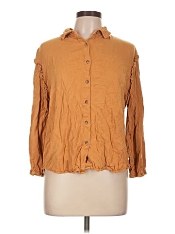 Cato 3/4 Sleeve Button-Down Shirt (view 1)