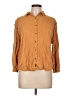 Cato 100% Rayon Tan 3/4 Sleeve Button-Down Shirt Size L - photo 1