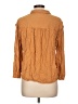 Cato 100% Rayon Tan 3/4 Sleeve Button-Down Shirt Size L - photo 2