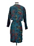 Gillian 100% Silk Paisley Teal Cocktail Dress Size 4 - photo 2