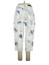 Bill Blass 100% Cotton Print White Blue Casual Pants Size 14 - photo 2