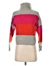 Cliche Color Block Gray Turtleneck Sweater Size S - photo 1