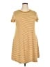 SO Stripes Yellow Casual Dress Size XXL - photo 1