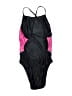 Speedo Color Block Black One Piece Swimsuit Size Lg (36) - photo 2