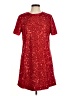 Shein 100% Polyester Stars Red Cocktail Dress Size 6 - photo 1
