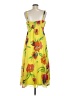 Taylor 100% Polyester Tropical Yellow Cocktail Dress Size 10 - photo 2