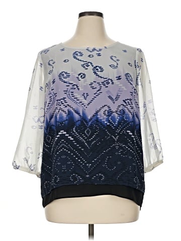 AB Studio 3/4 Sleeve Blouse (view 1)
