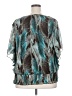 New Directions 100% Polyester Teal Short Sleeve Blouse Size 2X - photo 2