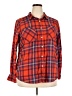 Mossimo Supply Co. Plaid Orange Long Sleeve Button-Down Shirt Size XXL - photo 1