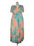 IMAN Tropical Orange Casual Dress Size 3X (petite) - photo 1