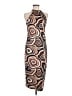 Vila Graphic Brown Cocktail Dress Size M - photo 1