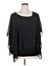 AGB 100% Polyester Black 3/4 Sleeve Blouse Size 2X - photo 1