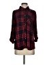 Black Label by C'est Toi 100% Rayon Plaid Red Long Sleeve Button-Down Shirt Size S - photo 1