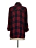 Black Label by C'est Toi 100% Rayon Plaid Red Long Sleeve Button-Down Shirt Size S - photo 2