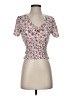 Lavish Burgundy Short Sleeve Top Size S - photo 1