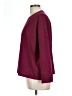 Eileen Fisher 100% Merino Extra Fine Wool Solid Burgundy Wool Pullover Sweater Size L - photo 5