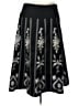 Dialogue Graphic Black Casual Skirt Size 12 - photo 1