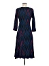 Leota Chevron-herringbone Blue Casual Dress Size M - photo 2