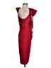 Betsy & Adam Red Cocktail Dress Size 2 - photo 4