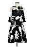 Halston Heritage 100% Polyester Graphic Black Cocktail Dress Size 6 - photo 1