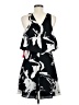Halston Heritage 100% Polyester Graphic Black Cocktail Dress Size 6 - photo 2