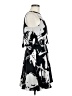 Halston Heritage 100% Polyester Graphic Black Cocktail Dress Size 6 - photo 4