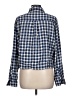 GOODTHREADS 100% Modal Checkered-gingham Blue Long Sleeve Button-Down Shirt Size L - photo 2