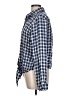 GOODTHREADS 100% Modal Checkered-gingham Blue Long Sleeve Button-Down Shirt Size L - photo 5