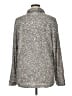 Express Metallic Silver Long Sleeve Blouse Size XL - photo 2