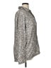 Express Metallic Silver Long Sleeve Blouse Size XL - photo 4