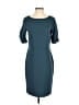 Ann Taylor Solid Teal Cocktail Dress Size 4 - photo 1