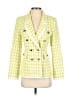 Halogen Checkered-gingham Yellow Blazer Size 2 - photo 1