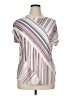 Apt. 9 Stripes Ivory White Short Sleeve T-Shirt Size XL - photo 1