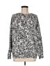 Athleta Animal Print Silver White Pullover Sweater Size M - photo 1