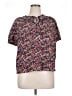 Draper James Floral Pink Black Short Sleeve Blouse Size XL - photo 1