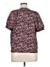 Draper James Floral Pink Black Short Sleeve Blouse Size XL - photo 2