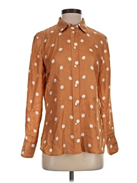 J.Crew Collection Long Sleeve Silk Top