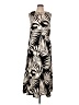 MNG 100% Viscose Tropical Black Casual Dress Size 8 - photo 1