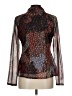 Desigual Animal Print Brown Long Sleeve Blouse Size L - photo 2